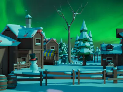 Arctic Low-poly 3D model