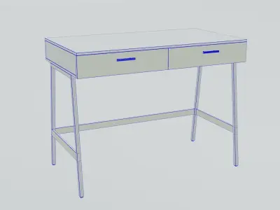Terry Study Table Free 3D model