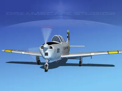 Beechcraft T-34 Mentor V10 USAF 3D model