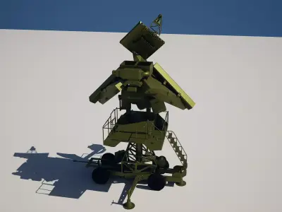SNR-125 Low Blow Engagement Radar Low-poly 3D model