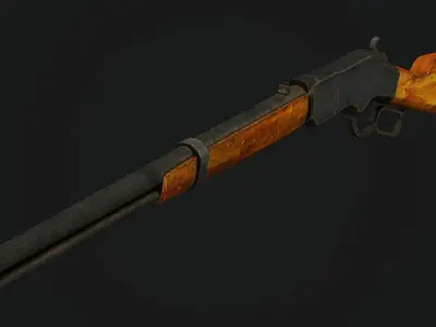 Winchester Rifle - Low Poly Game Ready Low-poly 3D model