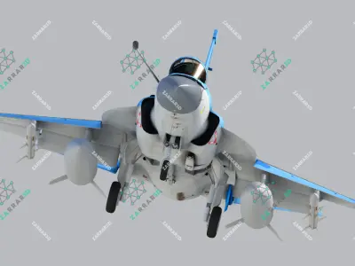 JF-17 Thunder Myanmar Realistic Rigged Model Low-poly 3D model