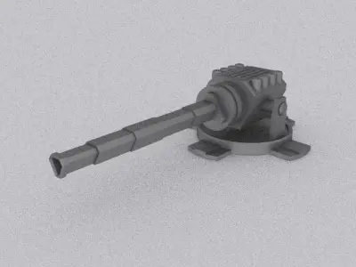Rail Gun - Spacecraft Gun Free low-poly 3D model
