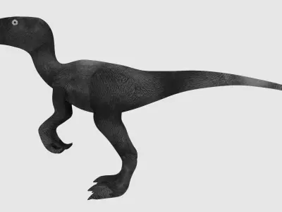 Raptor Dinosaur Low-poly 3D model