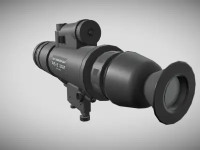 AN PVS 2 starlight scope - Low Poly - Game Ready Low-poly 3D model