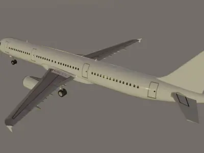 Airbus a321-211 ceo generic livery low poly  Low-poly 3D model