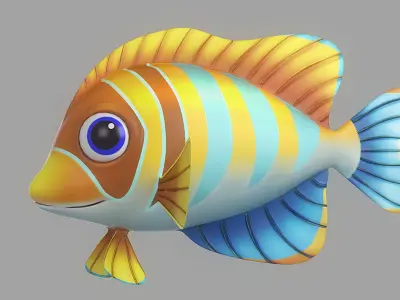 Cartoon Fish 22 Low-poly 3D model