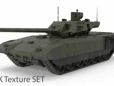T-14 Armata Green Dirt No Logo Low-poly 3D model