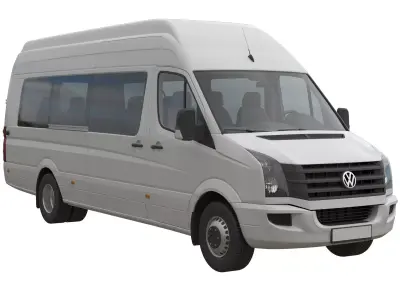 VW Crafter 2011 minibus MAXI 3D model