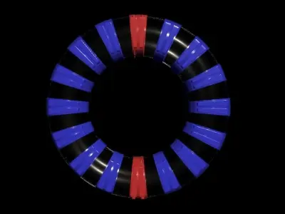 Aeroloop - Rim Driven - Dutch Wind Generator - Concept 3D model
