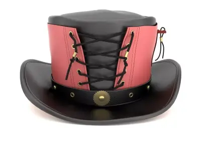 Vested Steampunk Top Hat 3D model
