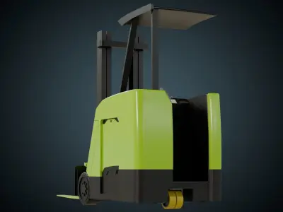 Forklift 2 Basic Low-poly 3D model