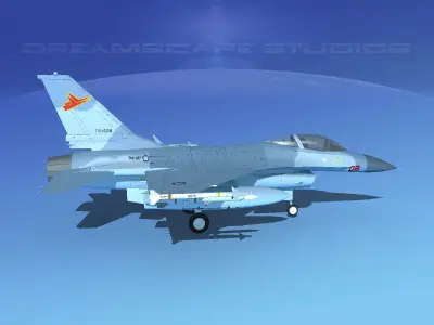 Gen Dyn F-16A Falcon V31 Indonesia 3D model