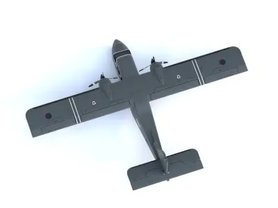 British Army Air Corps - Britten-Norman - DEFENDER AL 2 - Low-poly 3D model