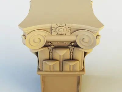 Column capital 3D model
