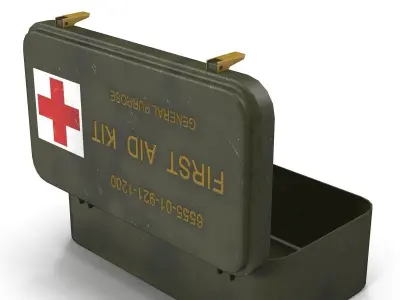 First aids kit 6 Low-poly 3D model