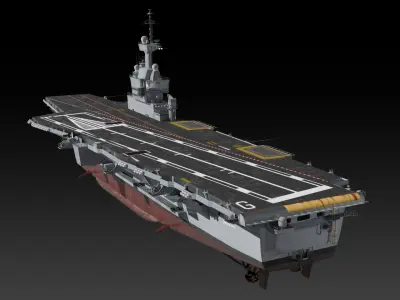 FS Charles de Gaulle Low-poly 3D model