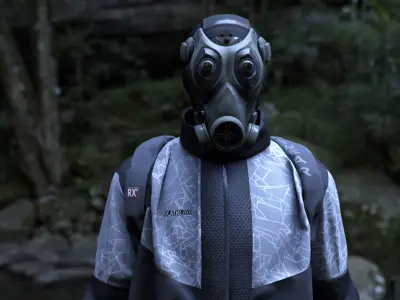 Post-apocalyptic survivor character 3D model