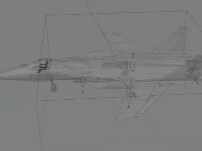 Sukhoi SU-47 Berkut Low-poly 3D model