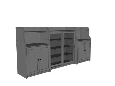HAUGA storage combination 244x46x116 cm grey 357 EUR IKEA 3D model