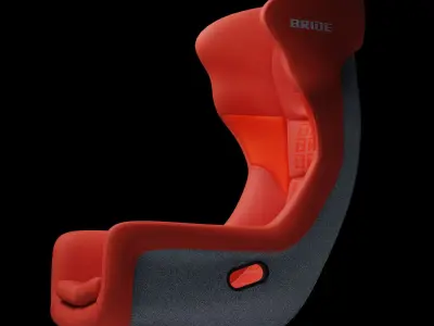 BRIDE MAXIS III Racing Bucket Seat Low-poly 3D model