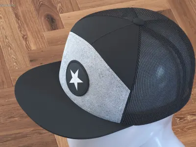 Seven Panel Mesh Back Trucker Cap 3D model