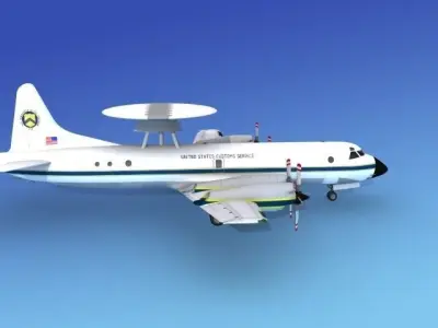 Lockheed P-3 Orion US Customs 3D model