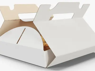 Apple Charlotte in Cardboard Box with Handles 3D model