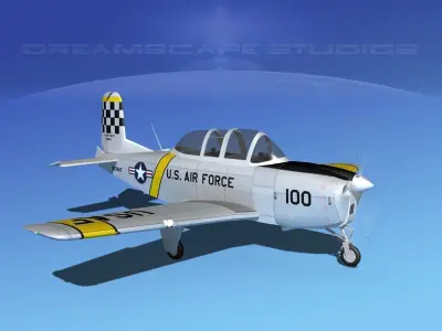 Beechcraft T-34 Mentor V10 USAF 3D model