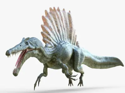 Realistic Spinosaurus Rigged and Animated Low-poly 3D model