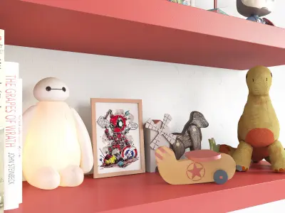 Boys room set of toys  3D model