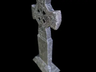 Old Mediavel Gravestone Low-poly 3D model