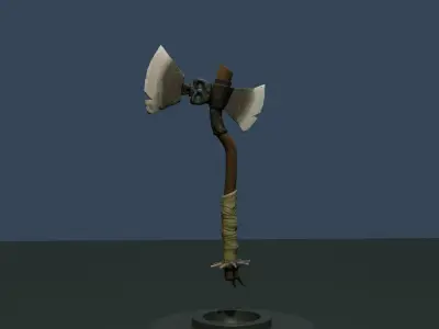 3D BATTLE AXE Free low-poly 3D model