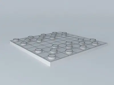 Chess - Chess checkers board Free 3D model
