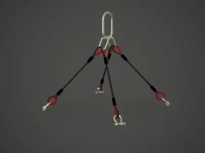 Symmetric sling assembly 3D model