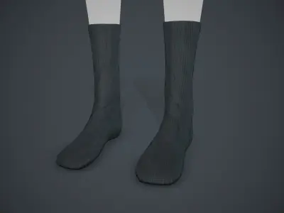 Black Socks Style 3 Low-poly 3D model