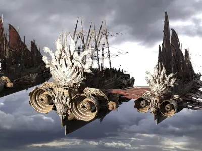 Samurai Airship Dragon Master collection 1 3D model