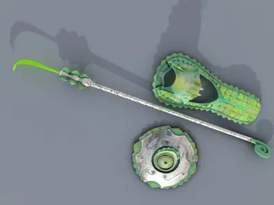Fantasy MOTU Custom Lizard Armor Set 3D model