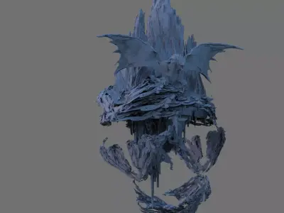 Dark mountain cliffs 3D model