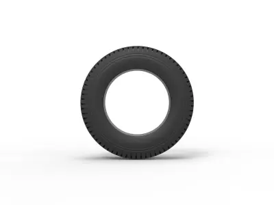 Semi truck tire 8 Scale 1 to 25 3D print model