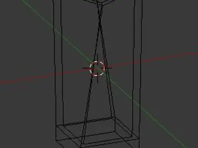 Square glass vase Free low-poly 3D model