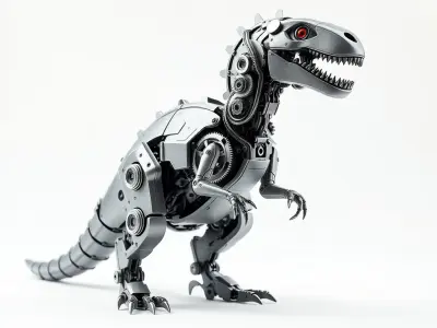 Futuristic Robotic Dinosaur Model Pack Low-poly 3D model
