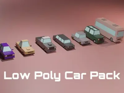 Car Pack Free low-poly 3D model