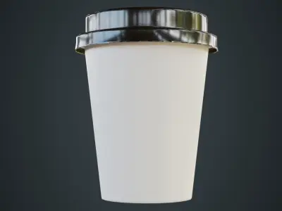 Paper Coffee Cup 1A Low-poly 3D model