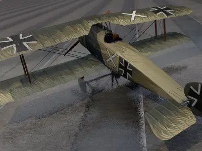 Fokker D-V - D-5 3D model