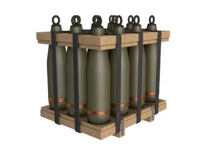 Military Artillery Shells 155mm 3D model