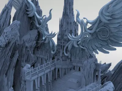 Walkway of Dantes Heresy Tower 3D model