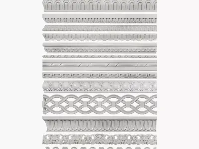 Collection of 16 classic moldings Part 1 3D model