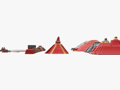 Mayan - Aztec Collection Low-poly 3D model