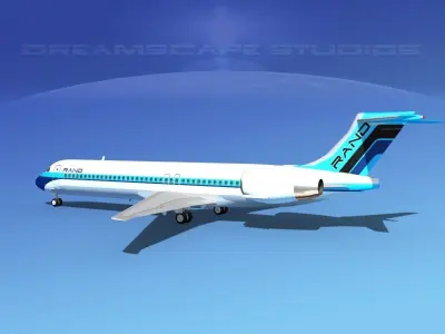 McDonnell Douglas MD-87 Rand Air Charter 3D model